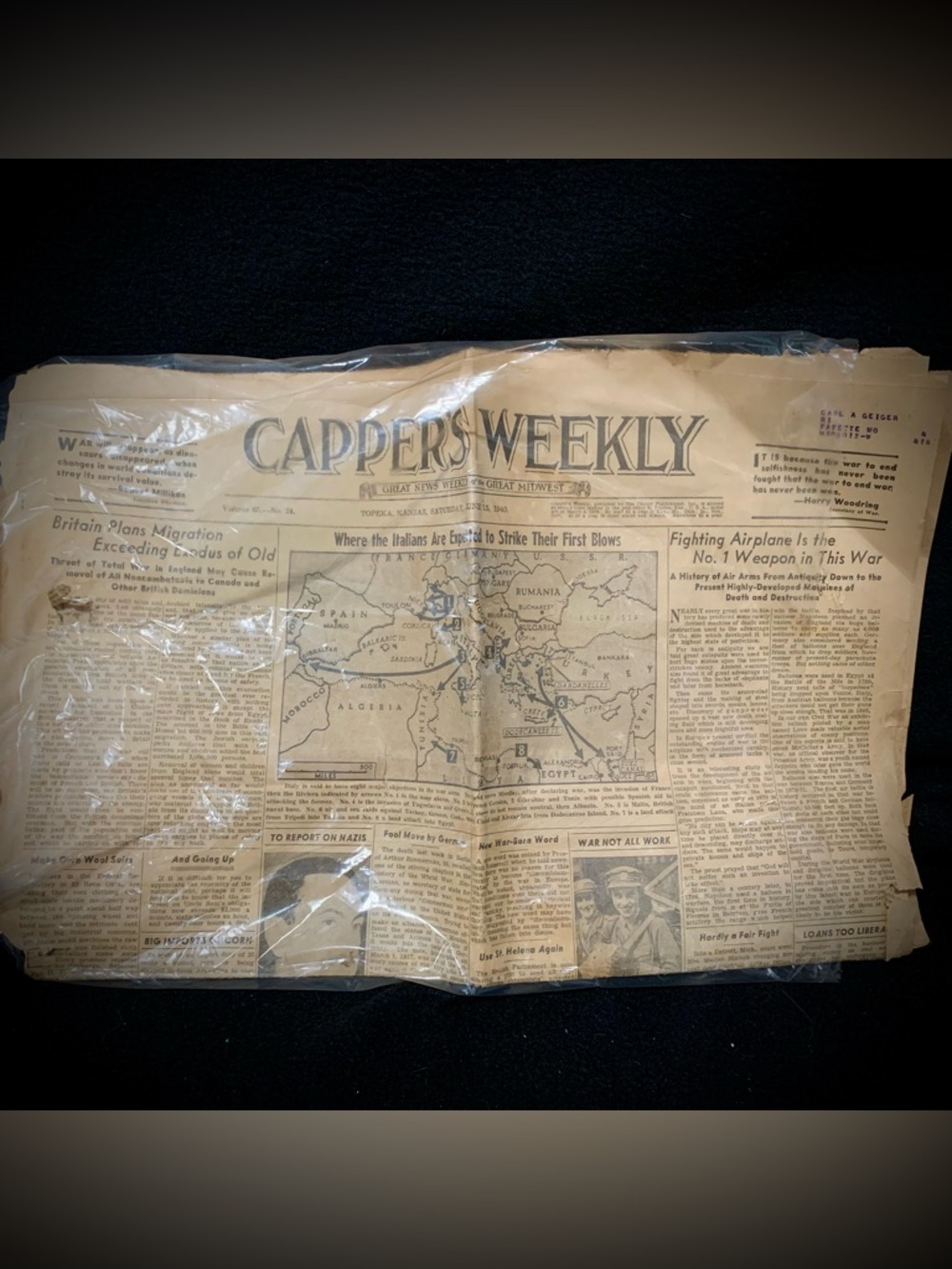 📰 VINTAGE 1940 CAPPER’S WEEKLY NEWSPAPER — WWII ERA — JUNE 15, 1940